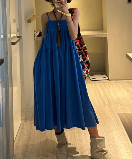 tiered cami dress / 2color 　hm1631