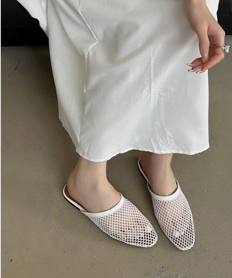fishnet design flat sandal / 3color　hm2244