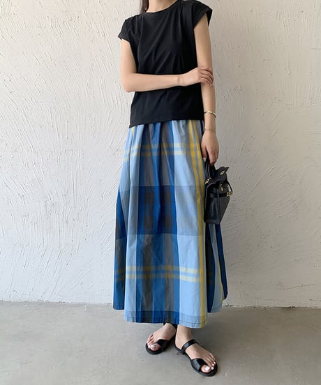 plaid flare skirt / 4color　hm2887