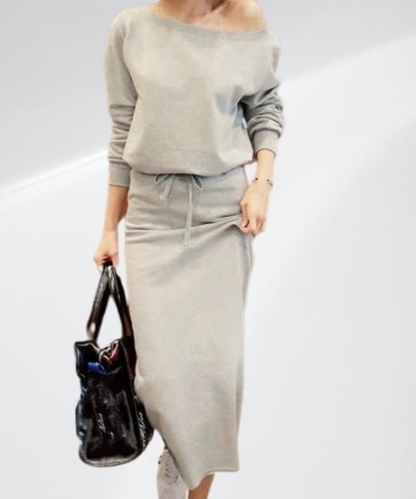sweatshirt & skirt setup / 2color　hm2036