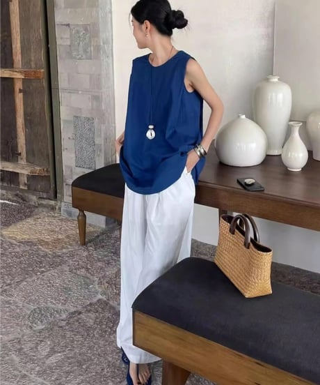 v-back summer tank / 3color　hm2468