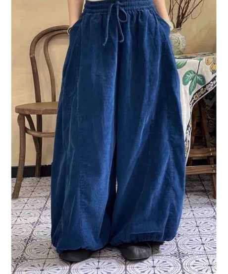 corduroy balloon pants / 4color　hm2731