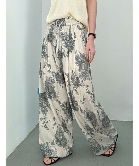 soft botanical pants / 2color　hm2223