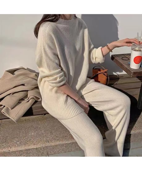 slit knit set-up / 3color　hm2773