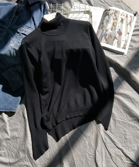 turtle neck sweater / 2color　hm1001