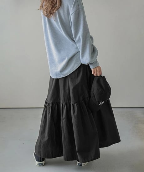 asymmetric tiered skirt / 5color　hm2691
