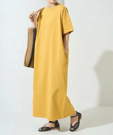 loose cotton dress / 7color　hm2927