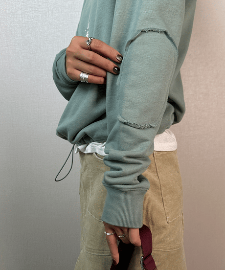 adjustable waist sweatshirt / 2color　hm1697