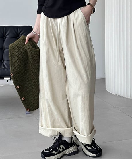 relaxed chino wide pants / 3color　hm2076
