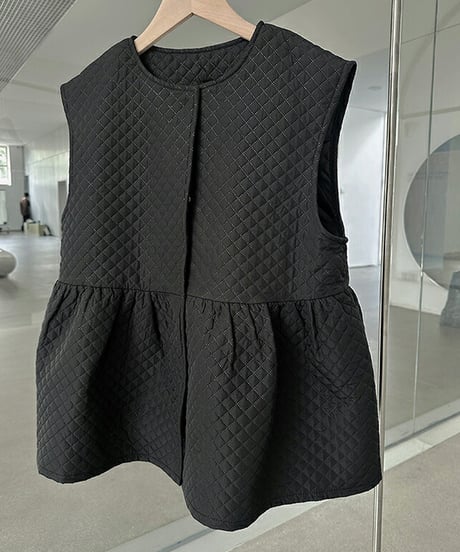 jacquard peplum vest　hm2586