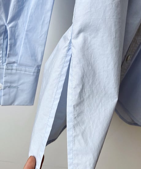 collarless v-neck shirt / 2color　hm2045