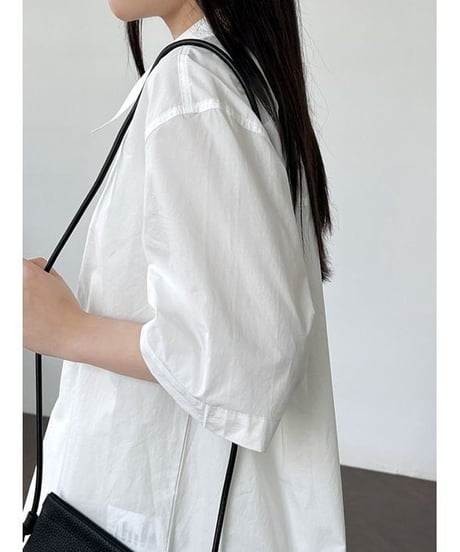 relax open collar shirt / 2color　hm2300