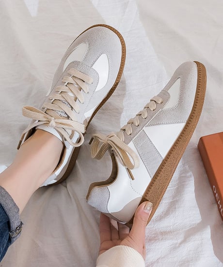 natural bicolor sneakers　hm1738