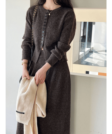 ribbed knit set-up / 3color　hm2755