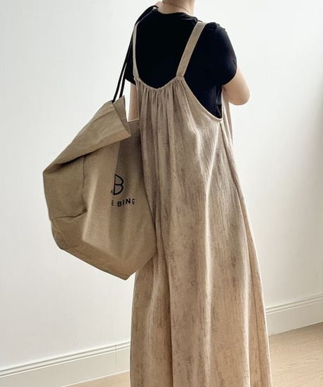 nuance wide overalls / 2color　hm1600