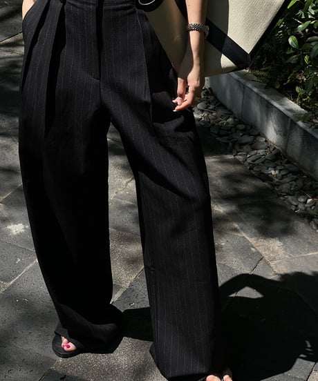 stripe tuck pants / 3color　hm1597