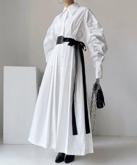 sleeve shirt dress / 2color　hm2534