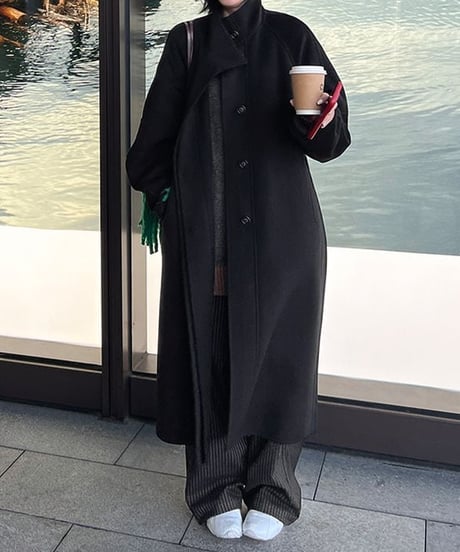 【wool100%】wool long coat / 2color　hm1785