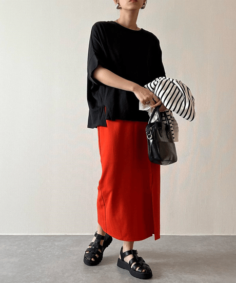 wide cotton tee / 4color　hm2885