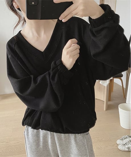v-neck oversized tops / 3color　hm1777