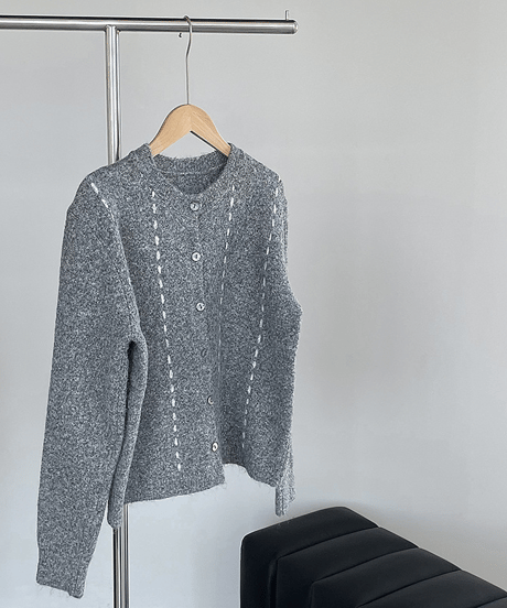 vertical stitch cardigan / 3color　hm2762