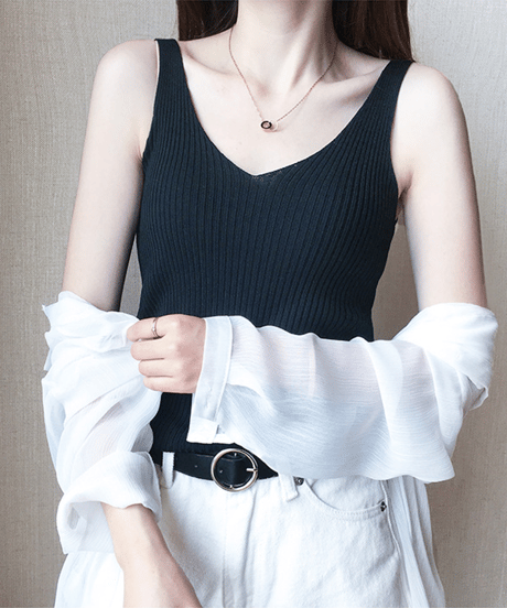 rib knit camisole / 8color　hm2902