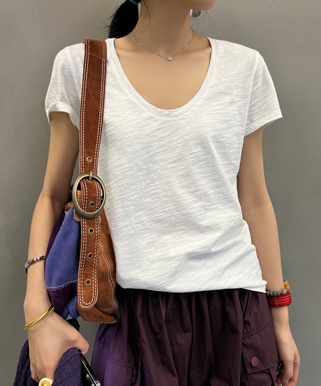 relax u-neck tee / 2color　hm2398