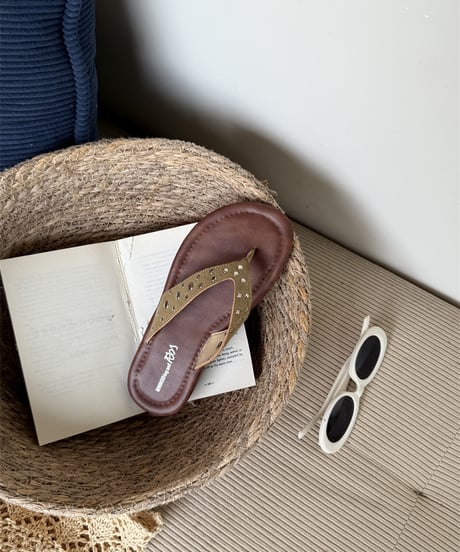 studs strap sandal / 4color　hm2259
