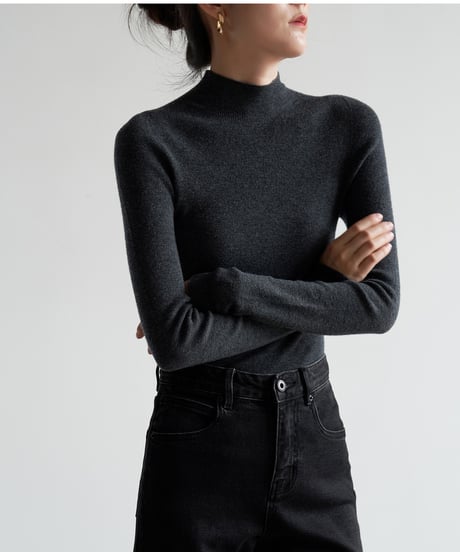 middle neck knit / 5color　hm2801