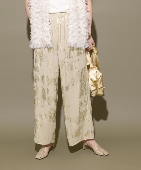 metallic wide pants / 2color　hm1595