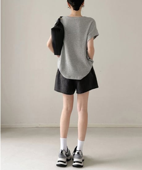 wide shoulder t-shirt / 5color　hm1348