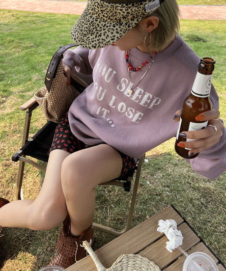 print sweat pullover / 2color　hm1442