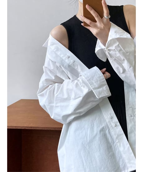 double button shirt / 2color　hm2053
