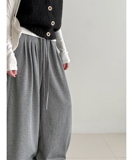 wide leg sweatpants / 4color　hm2727