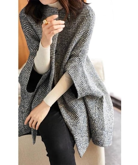 a-line cape coat　hm1817