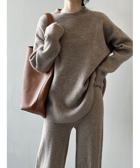 knit tops & pants set / 3color　hm1863