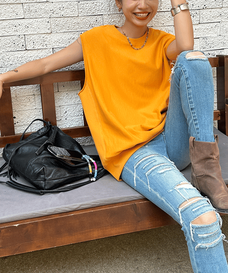 sleeveless sweat pullover / 2color　hm1445