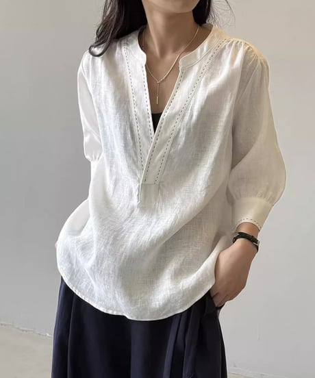 linen relax blouse / 2color　hm2292
