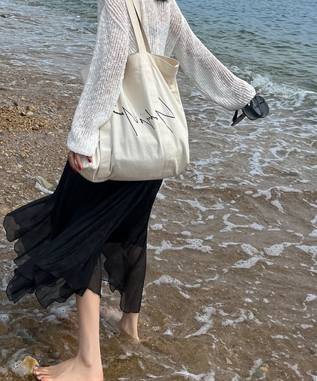 sheer pleated skirt / 2color　hm1359