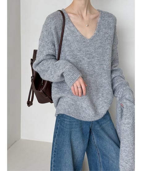layered look knit top / 3color　hm2718