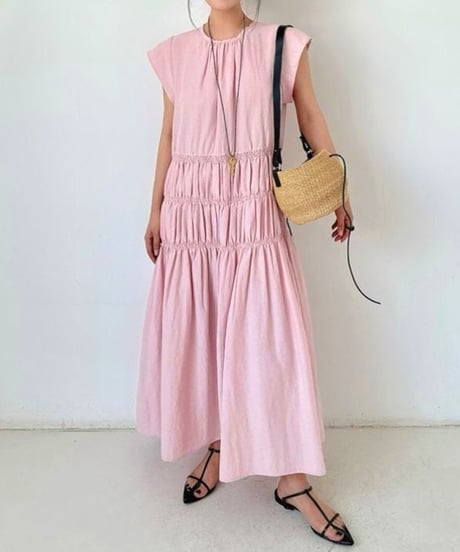 tiered long one-piece　hm2243