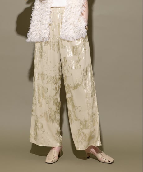metallic wide pants / 2color　hm1595