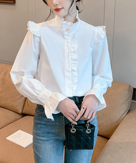 Ruffled Collar Blouse　hm2080
