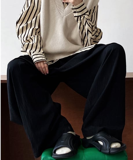 washer wide pants / 2color　hm1669
