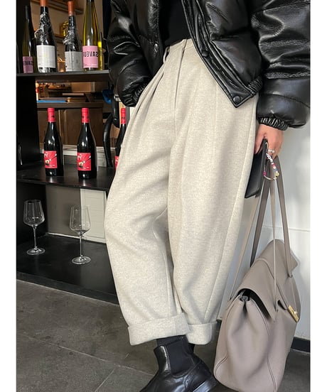 tucked cropped pants / 2color　hm1769