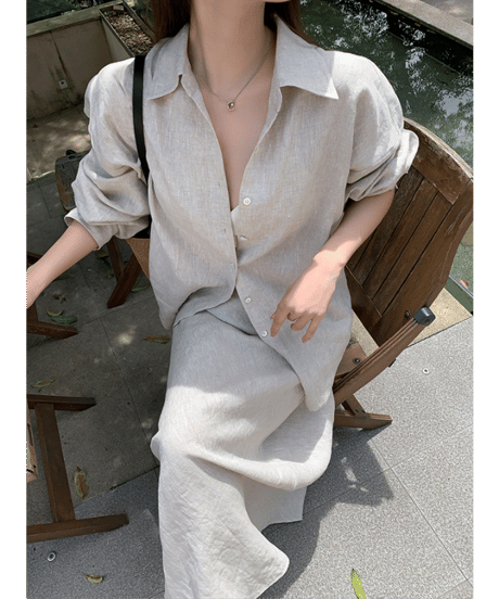 linen skirt / tops　hm2814