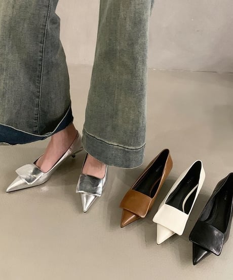 pointed toe design pumps / 4color　hm1904