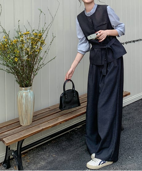 vest & pants & shrit Set / 2color　hm2509