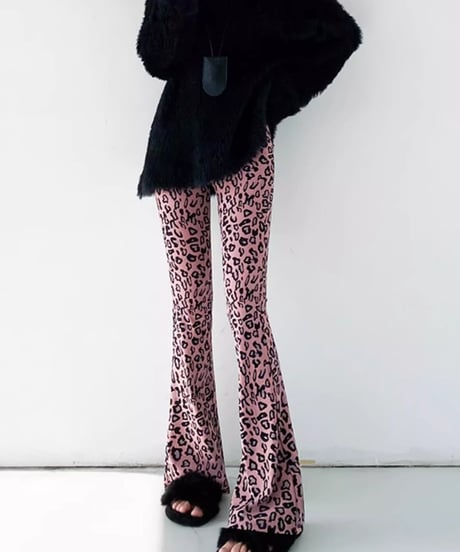 leopard flare leggings / 3color　hm1999