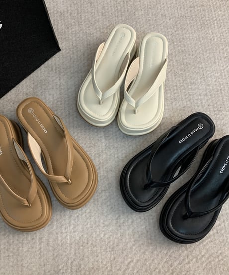 square toe thong sandal / 3color　hm1544
